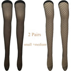 Nylon Elastane Fishnet Thigh High Stockings