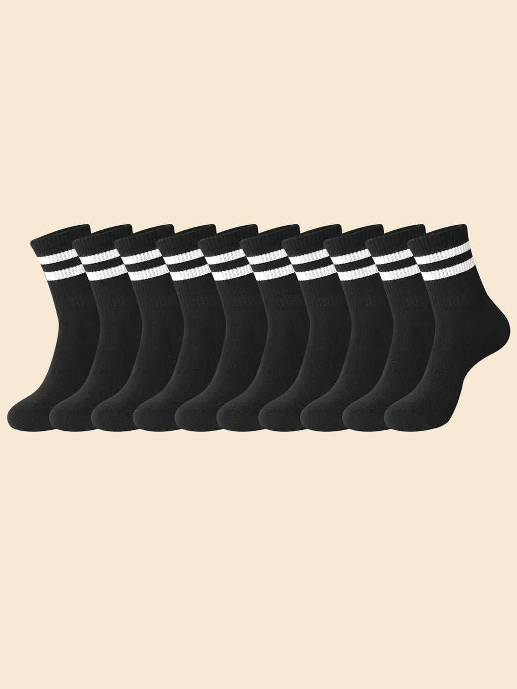 Polyester Elastane Blend Women Mid Tube Sports Socks