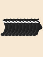 Polyester Elastane Blend Women Mid Tube Sports Socks