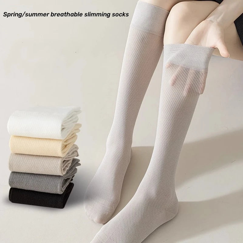 Polyester Nylon Knee High Stockings