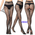 Nylon Spandex Jacquard Patterned Fishnet Pantyhose Tights