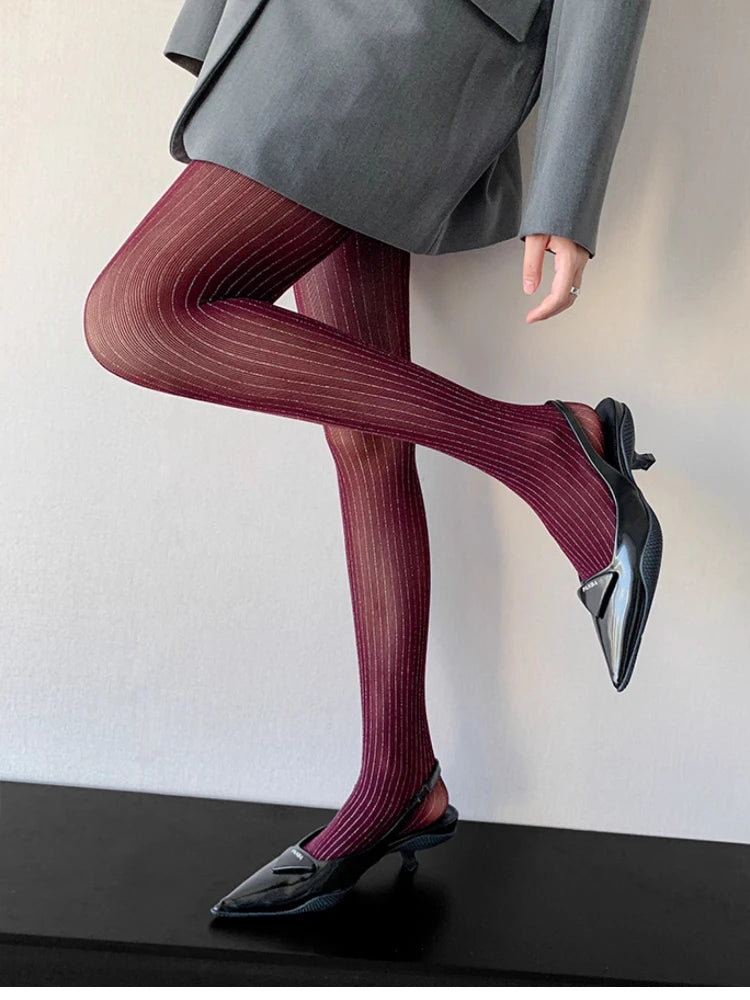 Shiny Nylon Sheer Slimming Pantyhose Tights - 3