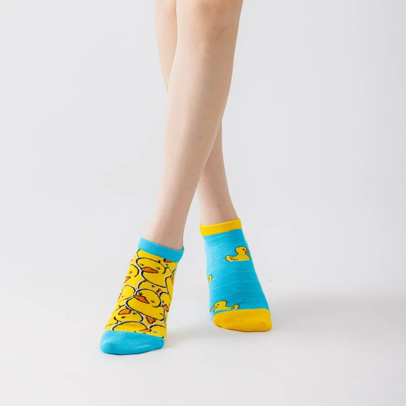Cotton Cartoon Duck Ankle Socks - 7