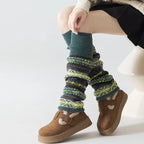 Polyester Bohemian Striped Leg Warmers