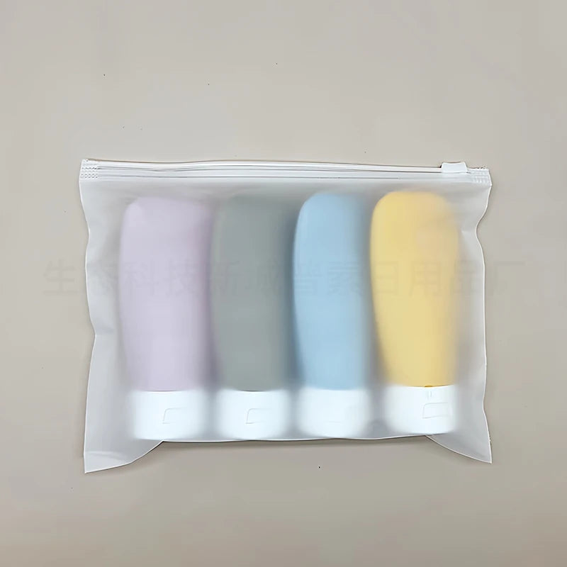 4 Piece PE Material Travel Toiletry Bottle Set - 11