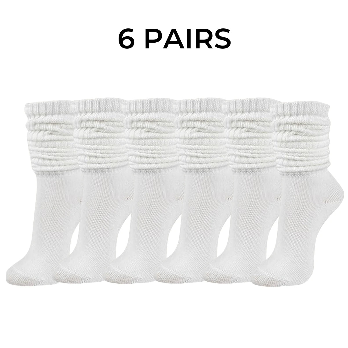 Polyester Elastane Knit Slouch Crew Socks - 10