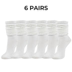 Polyester Elastane Knit Slouch Crew Socks
