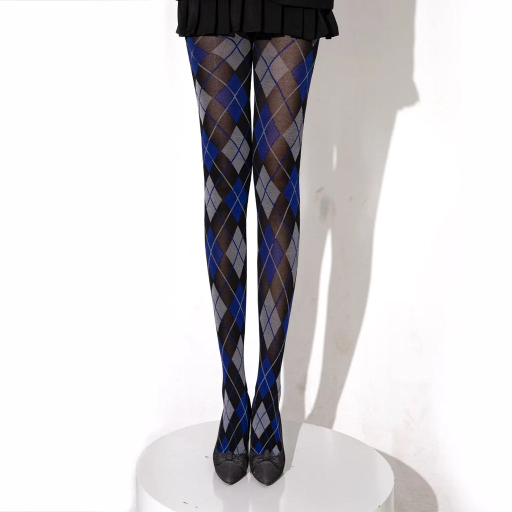 Geometric Pattern Nylon Pantyhose Tights