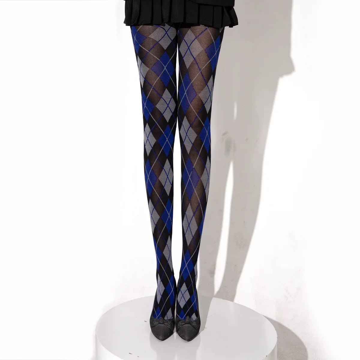 Geometric Pattern Nylon Pantyhose Tights