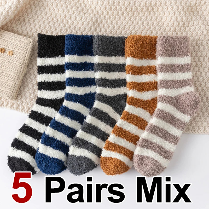 Polyester Elastane Warm Winter Crew Socks - 16