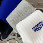 Polyester Blend Crew Socks Casual Footwear 4 Pair Set