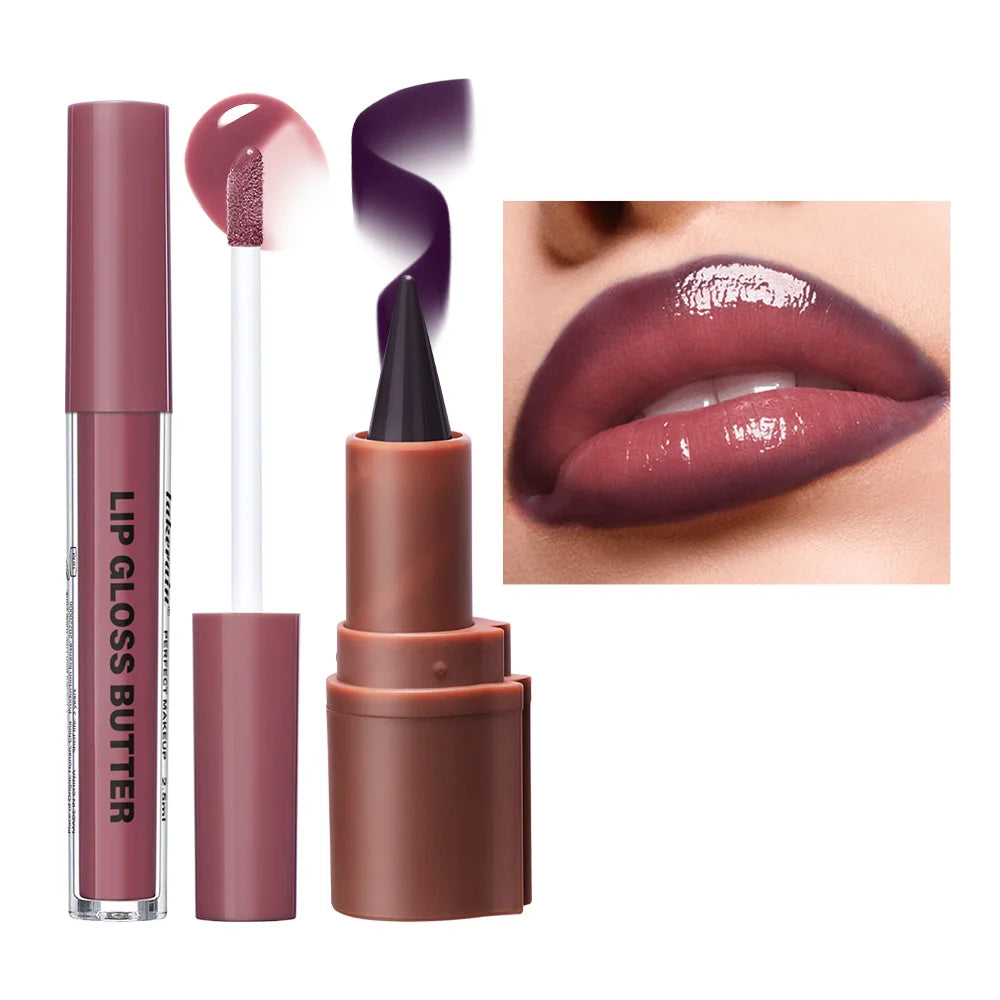 Water Lip Stain and Lip Gloss Butter Combo Set - 11
