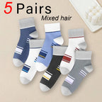 Polyester Elastane Blend Crew Socks Breathable Casual Footwear