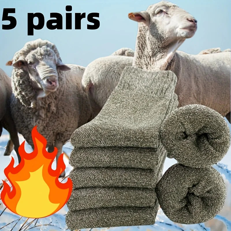Polyester Elastane Blend Crew Socks 5 Pack