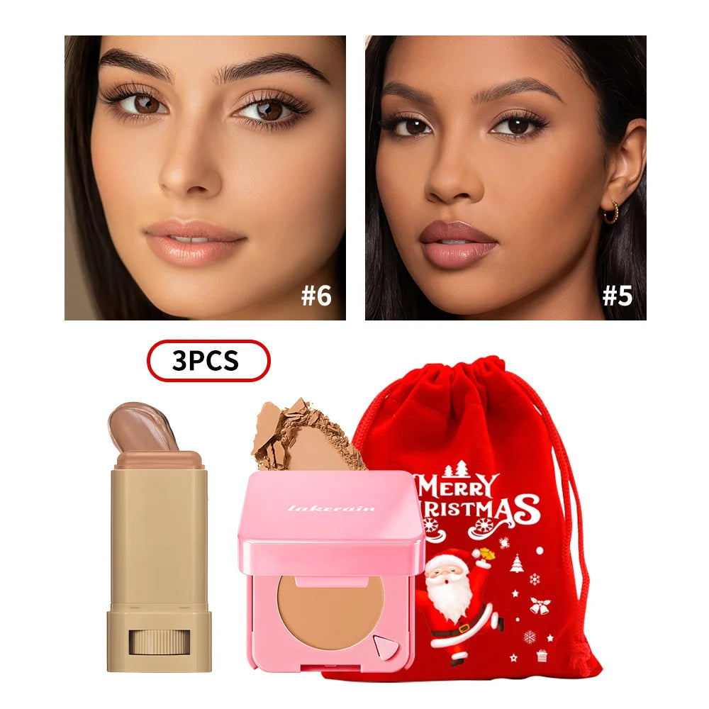 Foundation Stick and Pressed Powder Makeup Set