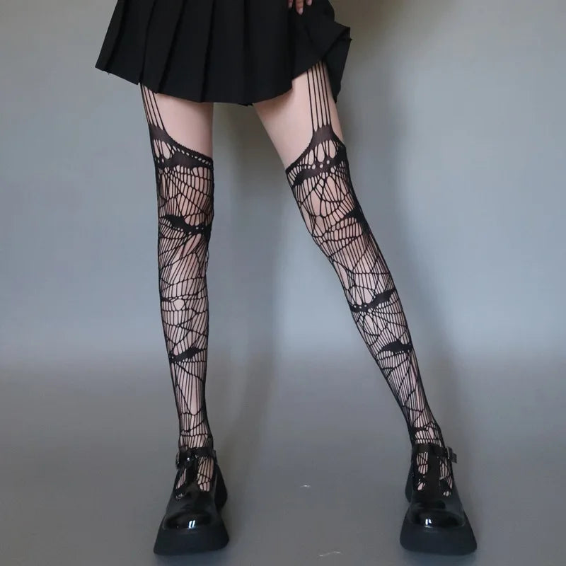 Nylon Spiderweb Pattern Pantyhose Stockings