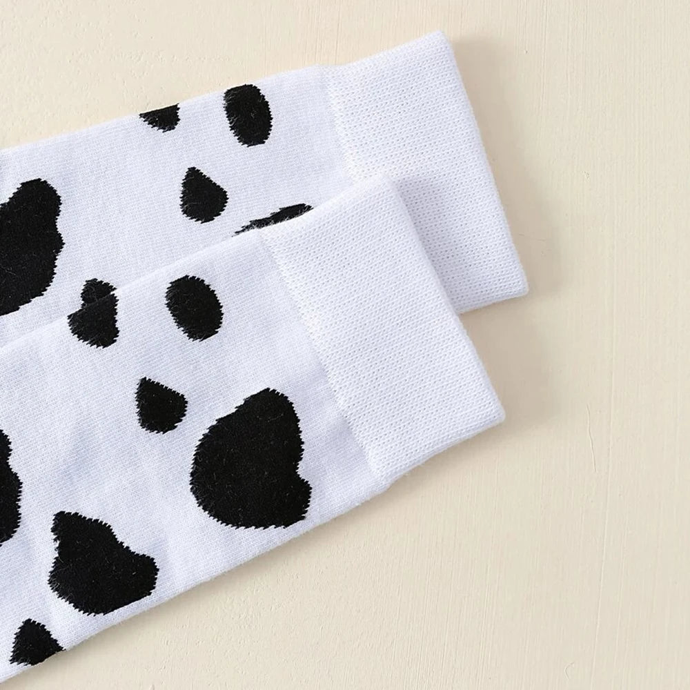 Cotton Cow Pattern Mid Tube Casual Socks