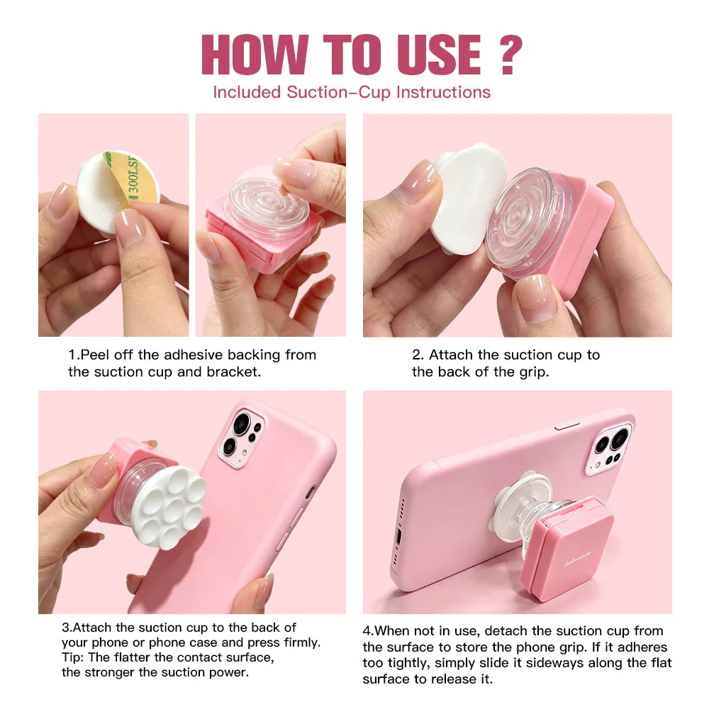 Pressed Powder Face Setting Compact With Integrated Phone Grip