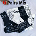 Cotton Blend Abstract Graphic Crew Socks