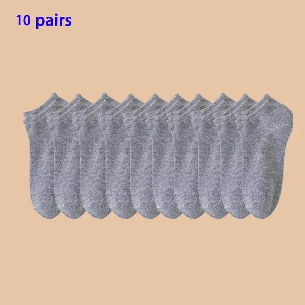 Polyester Elastane Low Cut Casual Socks 10 Pack - 15