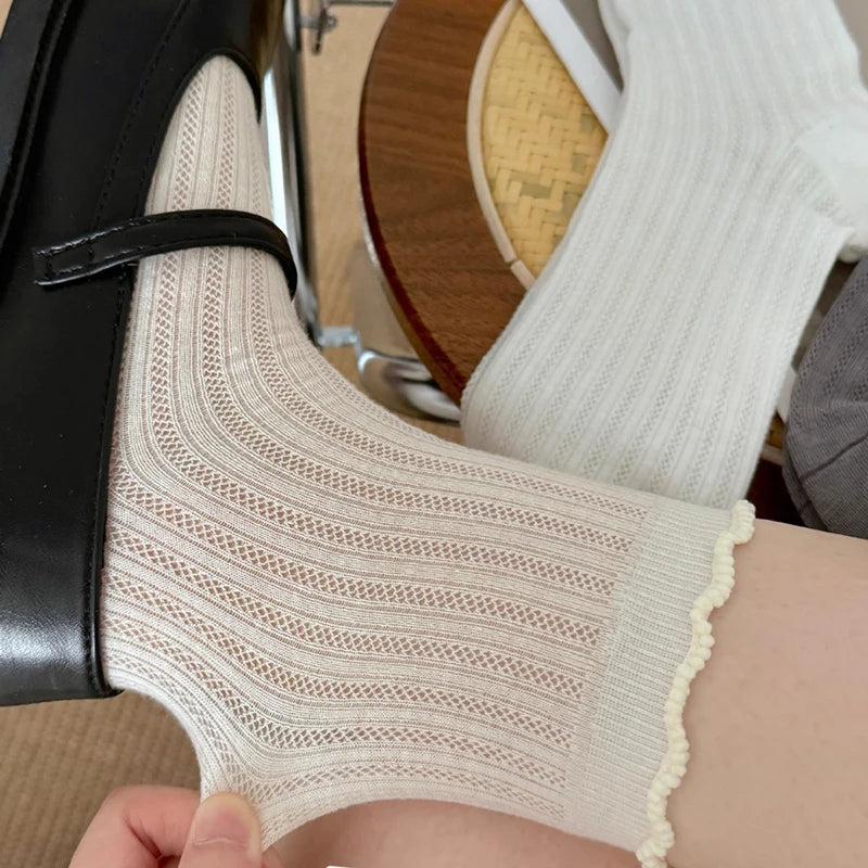 Polyester Elastane Casual Mid Tube Socks - 10
