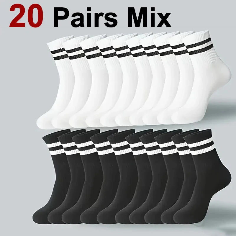 Polyester Spandex Casual Middle Tube Socks - 22