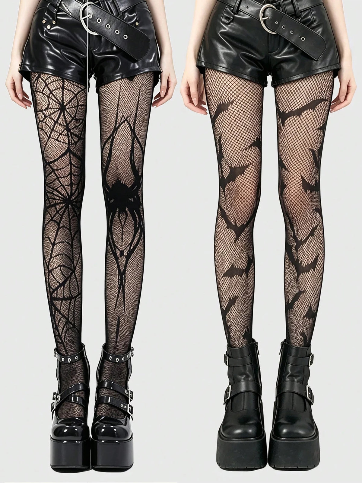 Polyester Elastane Fishnet Stockings Printed Pattern Tights