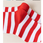 Striped Nylon Polyester Over Knee High Stockings