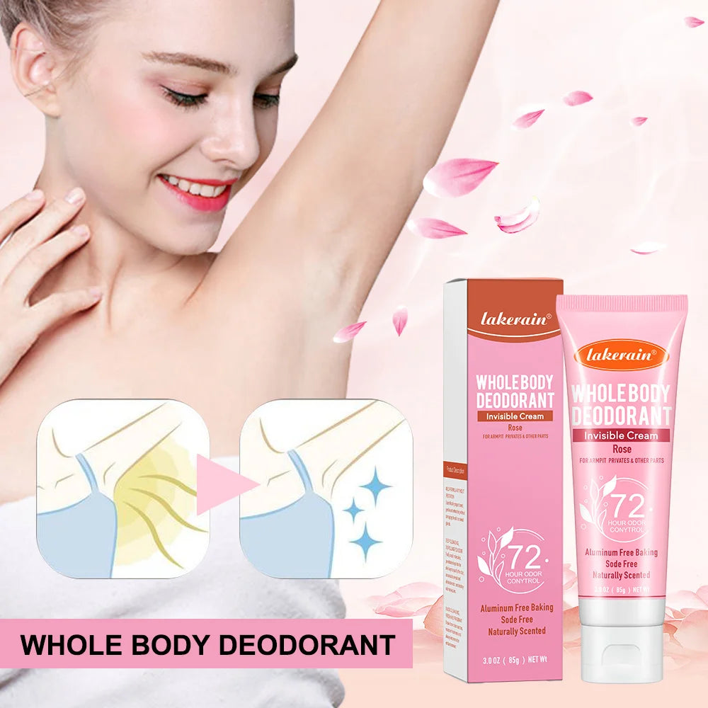 Invisible Body Deodorant Cream 72 Hour Odor Control - 5