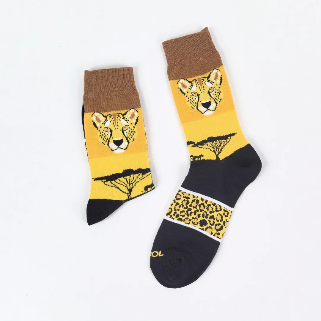 Polyester Animal Pattern Mid Calf Men Socks - 7