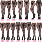 Nylon Spandex Jacquard Patterned Fishnet Pantyhose Tights