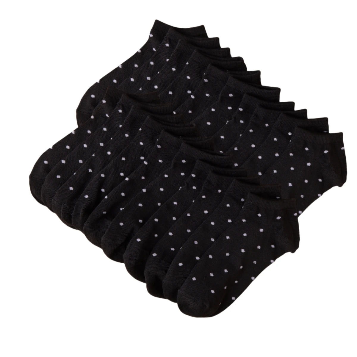 Polyester Elastane Knit Ankle Socks Dot Pattern - 8
