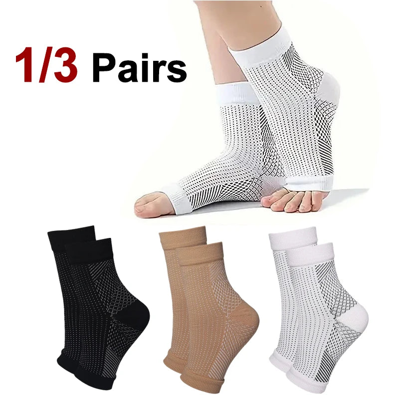 Nylon Spandex Ankle Compression Support Socks