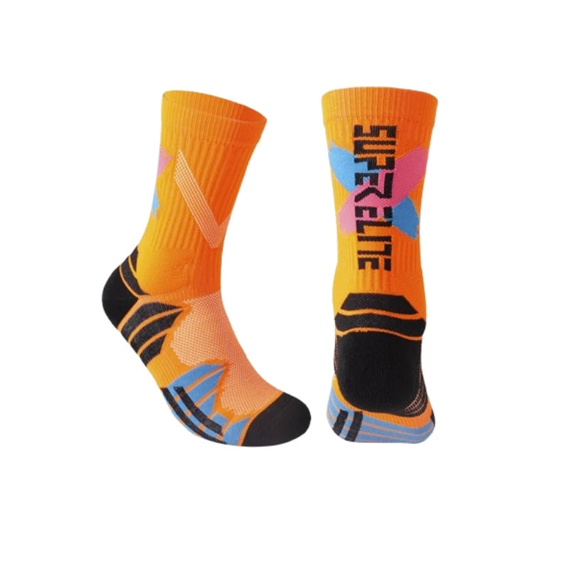 Nylon Polyester High Tube Athletic Sports Socks