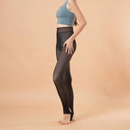 Polyester Elastane Thermal Tights Translucent Fleece Pantyhose