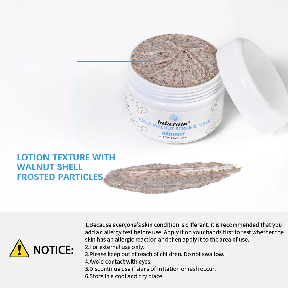 Honey Walnut Facial Scrub and Moisturizing Face Mask - 6