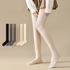 Wool Blend Knit Knee High Socks