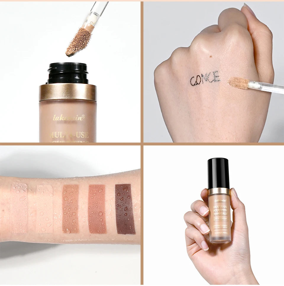 5 Color Liquid Face Concealer Waterproof Oil Control Foundation