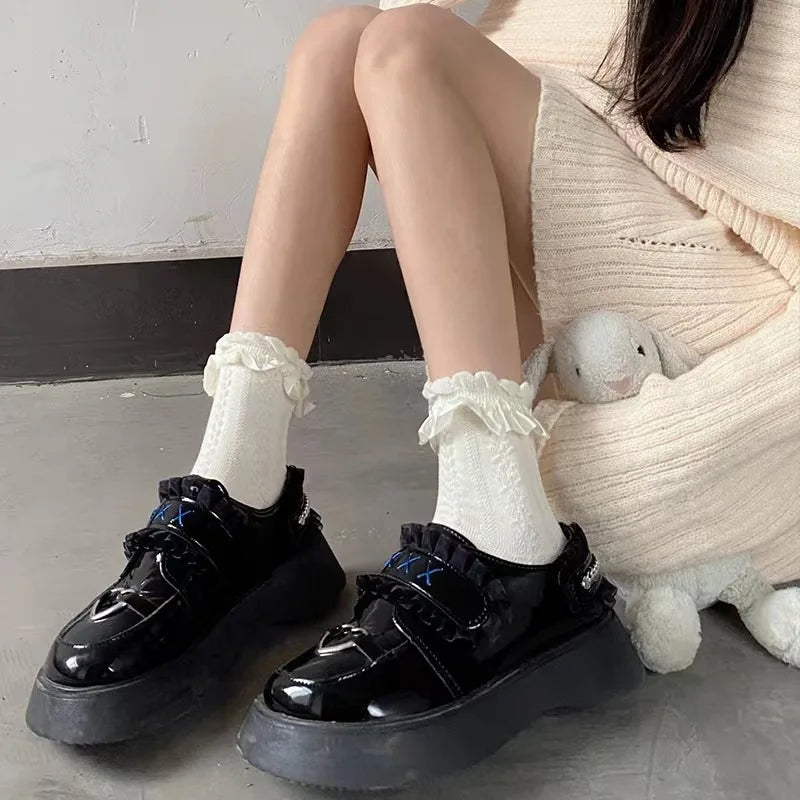 Nylon Lolita Ruffle Lace Socks - 2