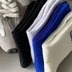 Polyester Blend Crew Socks Casual Footwear 4 Pair Set