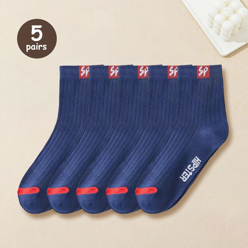 Mens Breathable Polyester Spandex Low Tube Casual Sports Socks