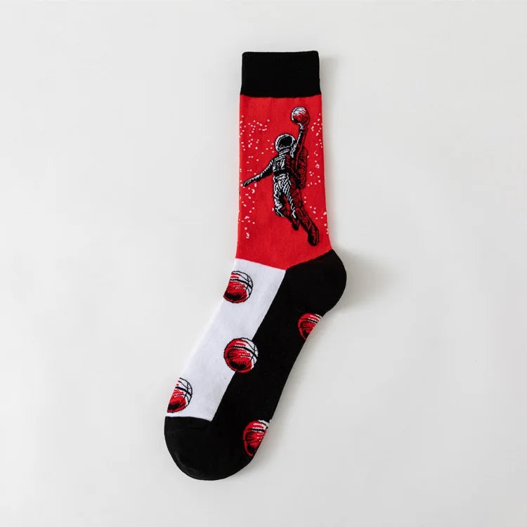 Polyester Elastane Blend Basketball Crew Socks - 6