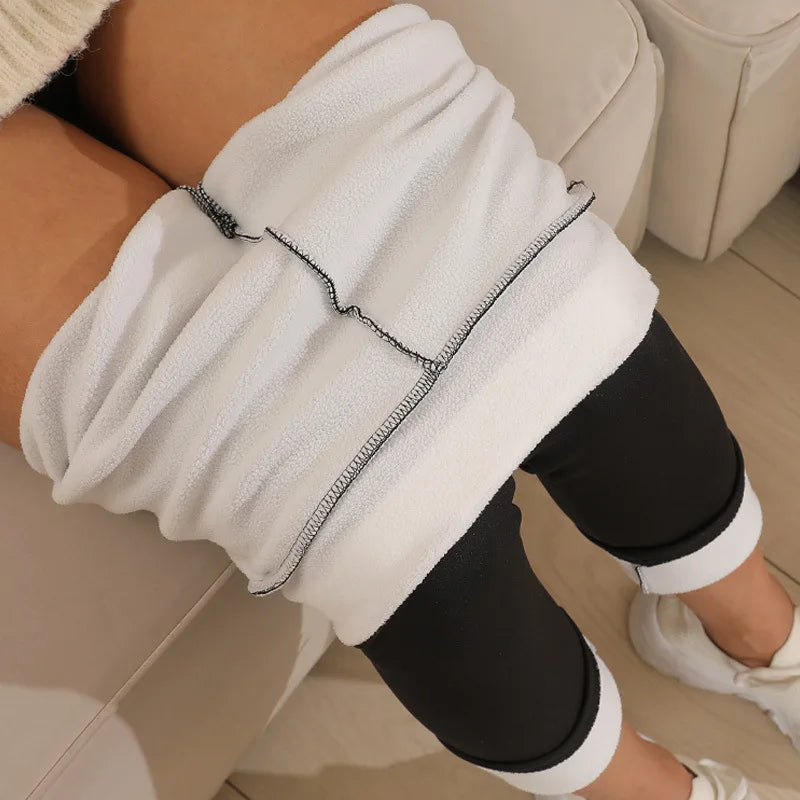 Fleece Lined Thermal Leggings High Waist Winter Warm Pants