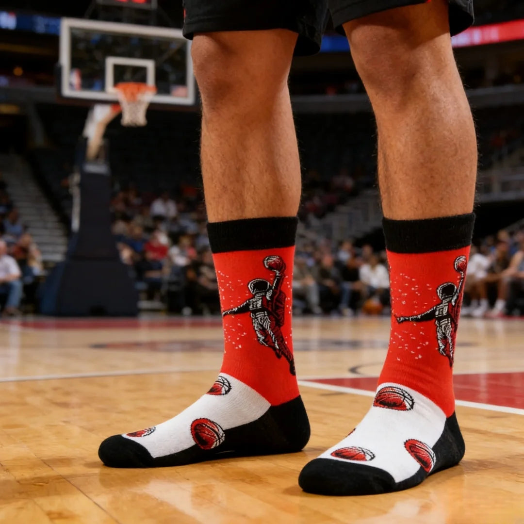 Polyester Elastane Blend Basketball Crew Socks