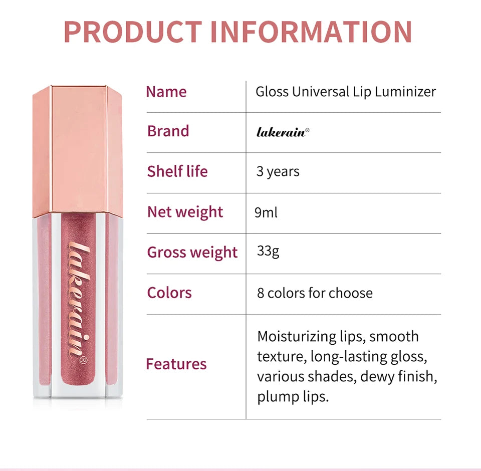 Shimmering Moisturizing Liquid Lip Gloss Lip Tint