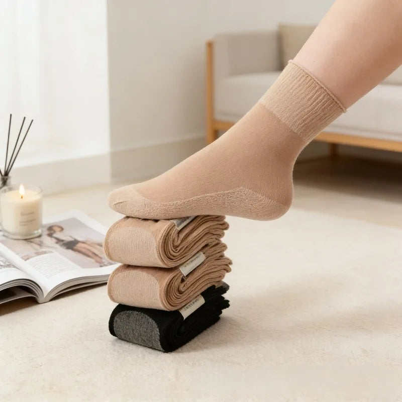 12 Pairs Non Binding Nylon Elastane Crew Socks for Sensitive Feet