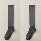 Ribbed Polyester Spandex Calf Socks