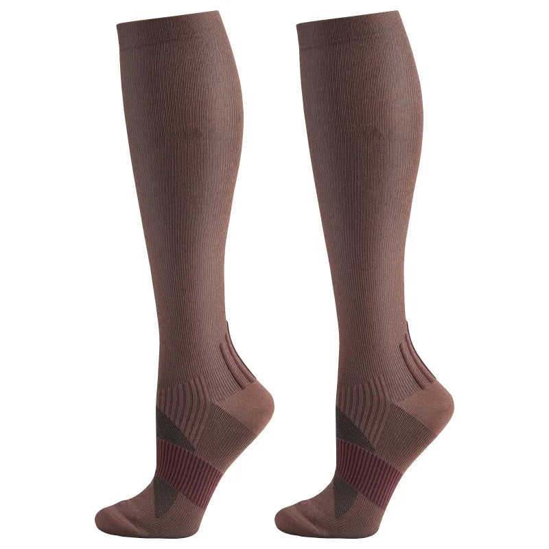 Nylon Elastane Compression Socks for Sports and Travel - 18