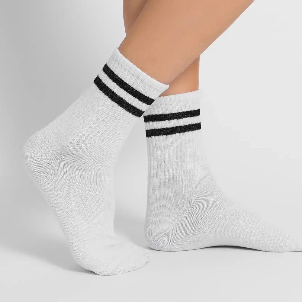Polyester Elastane Crew Socks Set - 2
