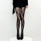 Floral Lace Mesh Patterned Women Tights